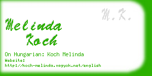 melinda koch business card